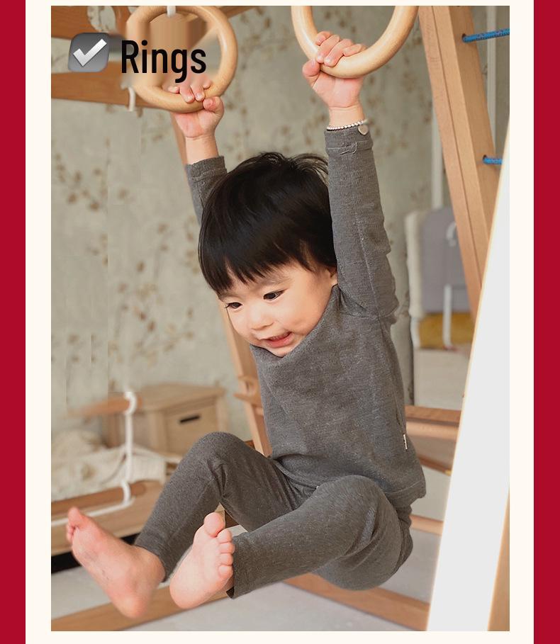 Wooden Indoor Climbing Frame for Kids - Hand & Foot Exercise Toy Rack for Toddlers