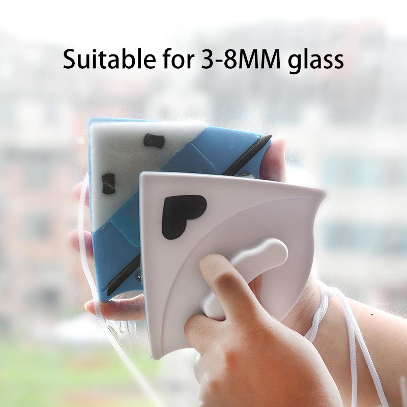 Double-Sided Glass Window Cleaner Triangle Multi-Function Double-Sided Magnetic Glass Cleaner Car Window Cleaning Tool