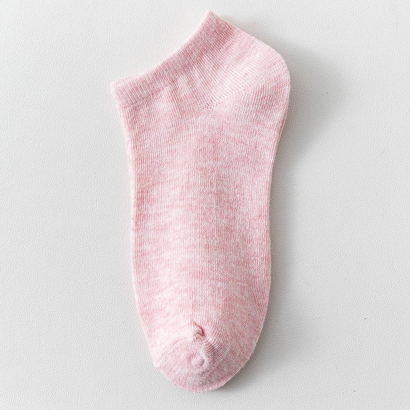 Women's Solid Color No-Slip Low-Cut Socks - Spring/Summer Thin Cotton Invisible Ankle Socks
