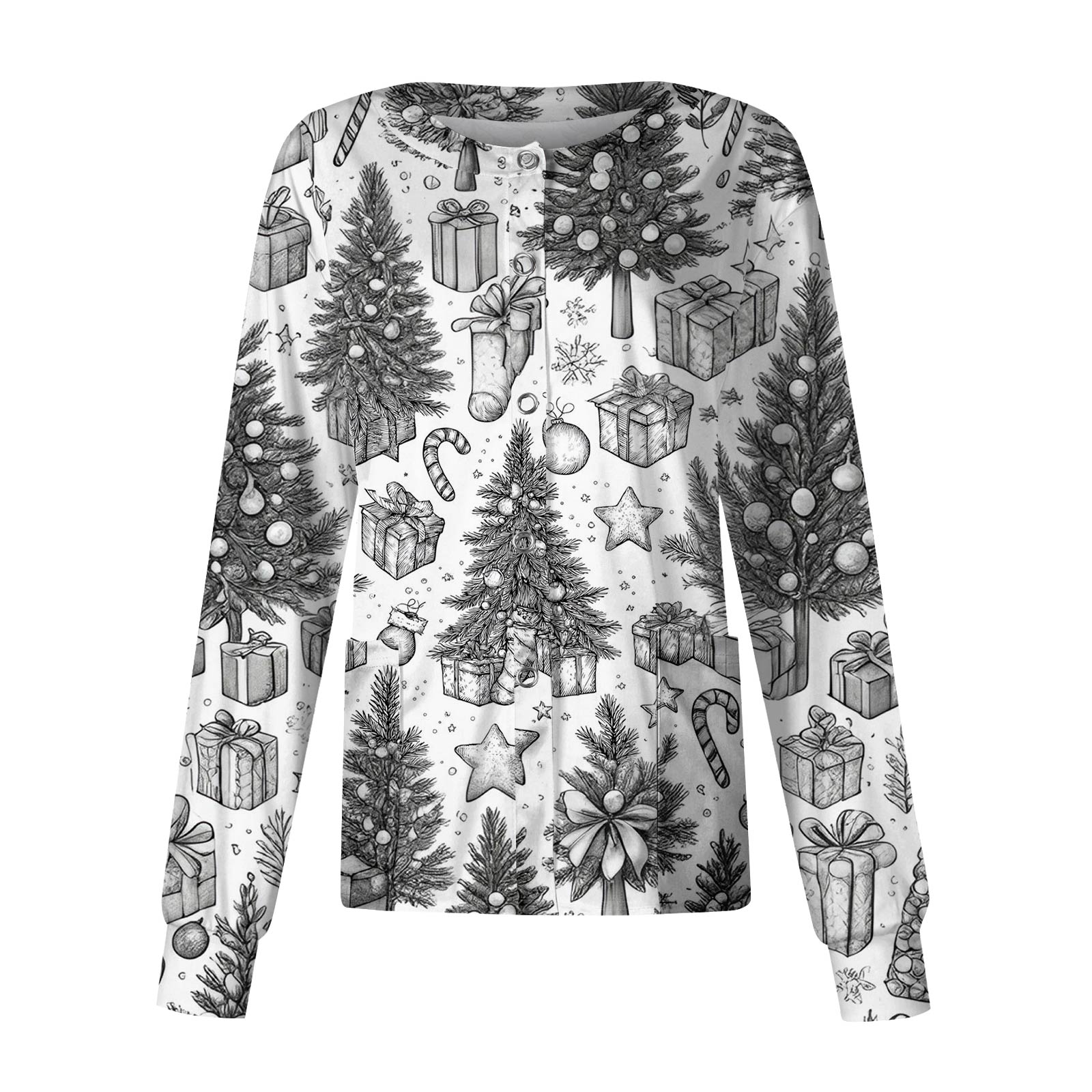 

Женский повседневный топ с длинным рукавом, на одной пуговице, с принтом, быстросохнущий XL белый