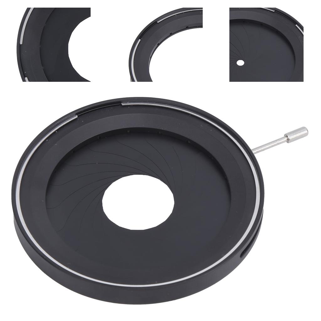 Electronic Components Microscope Accessory SK60 Aperture Diaphragm Manual Adjustable Microscope Lens Optical Diaphragm 4-60mm