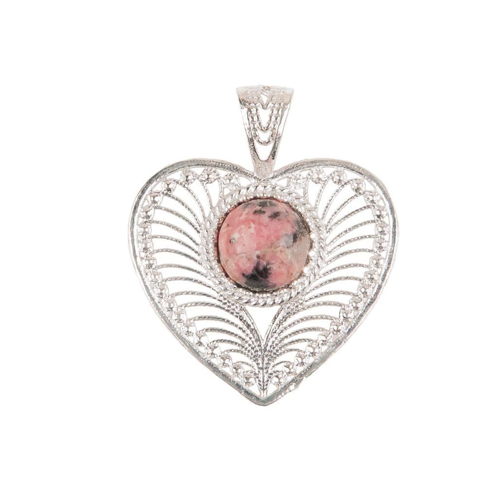 Seltenes schwarzes Rhodonit Edelstein 925 Sterlingsilber Schmuck Handgefertigter Anhänger 1,4" CP-15-31