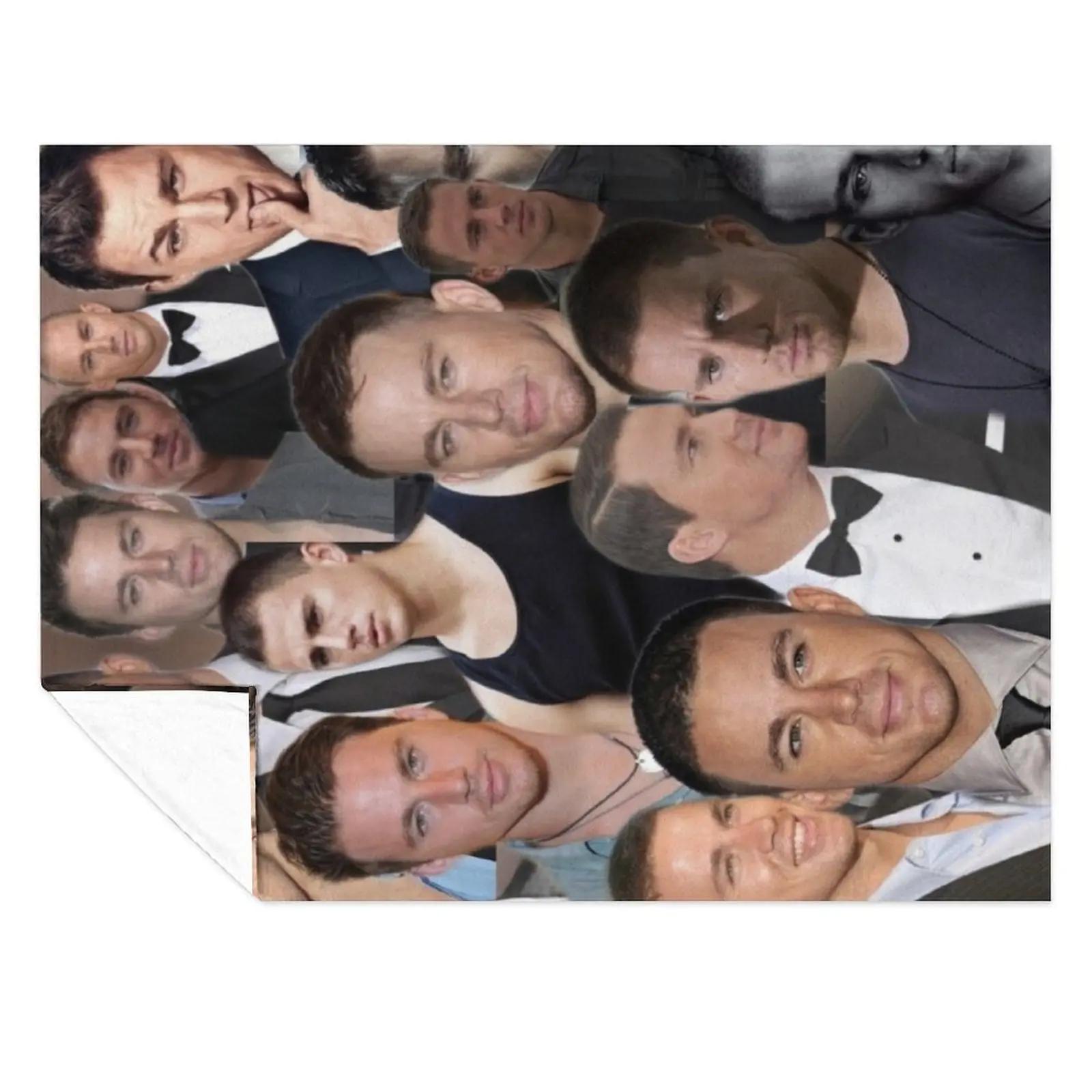 channing tatum photo collage high quality Throw Blanket Large Bed linens Thermals For Travel Gift Blankets Size: 75*100cm, Weight: 230 GSM