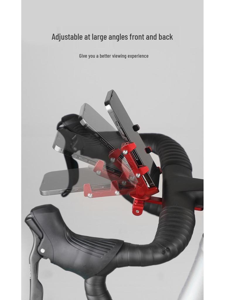 Aero Integrated Road Bike Handlebar with Dual-Use Aluminum Phone, Light, and Camera Mount