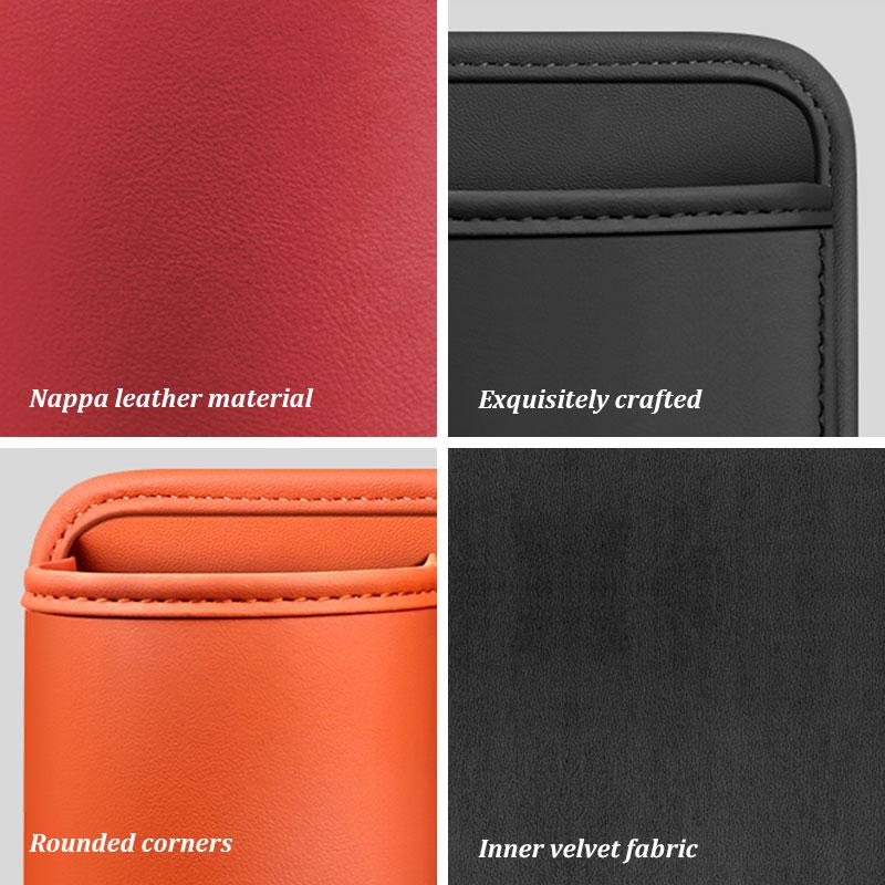 Leather Car Cup Holder Storage Box For BMW X1X2X3X5 X6 X7 1 3 5 6 7 Series F40 E60 E90 G20 G30 Door Trash Can Umbrella Organizer RL7
