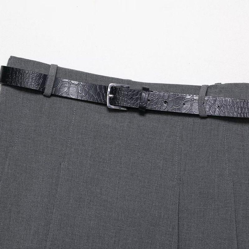 Kaslead New Women Clothes Western Style Fashion Check Skirt Pants Belt Short Dress 3046047 802