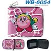 Kirby Short Wallet PU Leather Full Color Cartoon Pattern Zip Coin Purse Pink 1pcs
