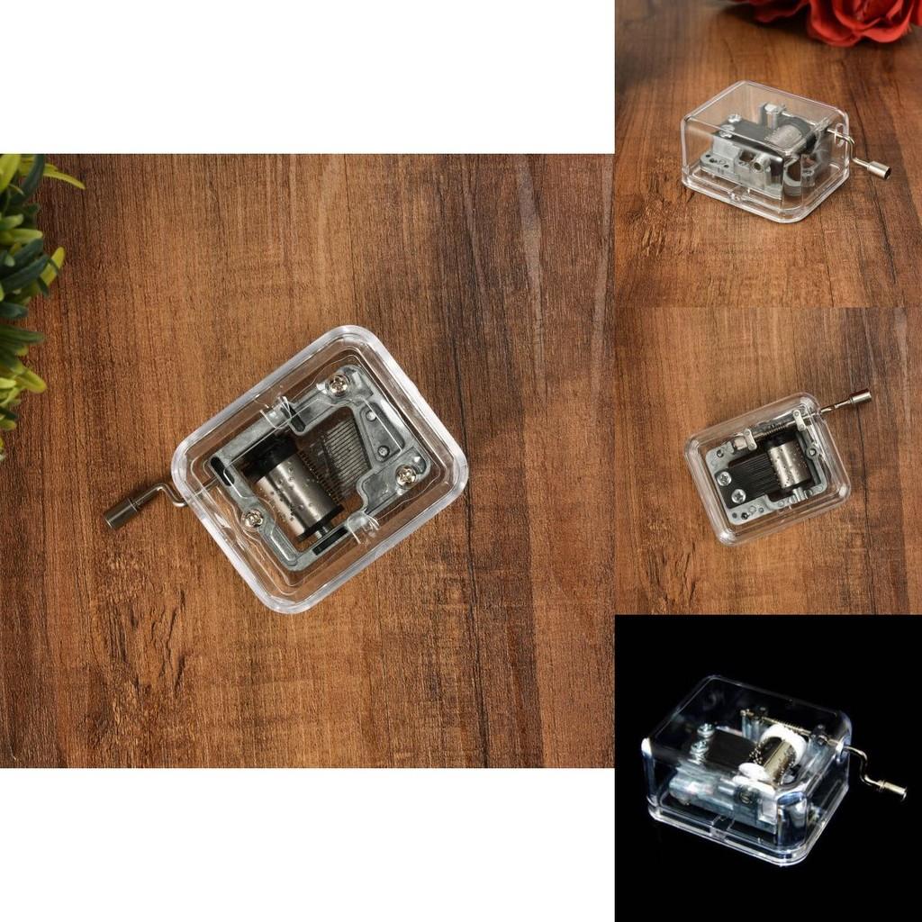 Acrylic Hand Crank Music Box Craft Diy Toy For Creative Gift Giving Students