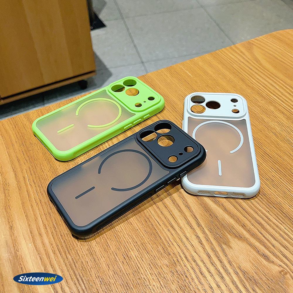 iPhone 17 Pro Max Light Sand Frosted Case with Magnetic Ring, Thin, Drop-Proof