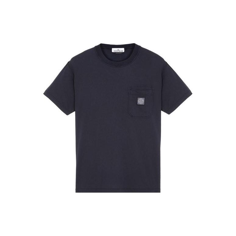 

Stone Island Ss23 Badge Pattern Printed Crew Neck Short Sleeve T-Shirt Men Tops Dark-Blue 101521957-A0020 M