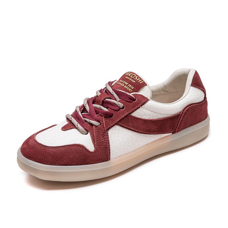 Fashion 2025 Summer New Casual Color Blocked De Xun Women's Single Shoes Fashionable, Comfortable, Versatile, Lightweight Lace Up