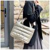 Laminated Winter Tote Bag: Stylish Lightweight Crossbody & Shoulder Women's Down Coat Bag