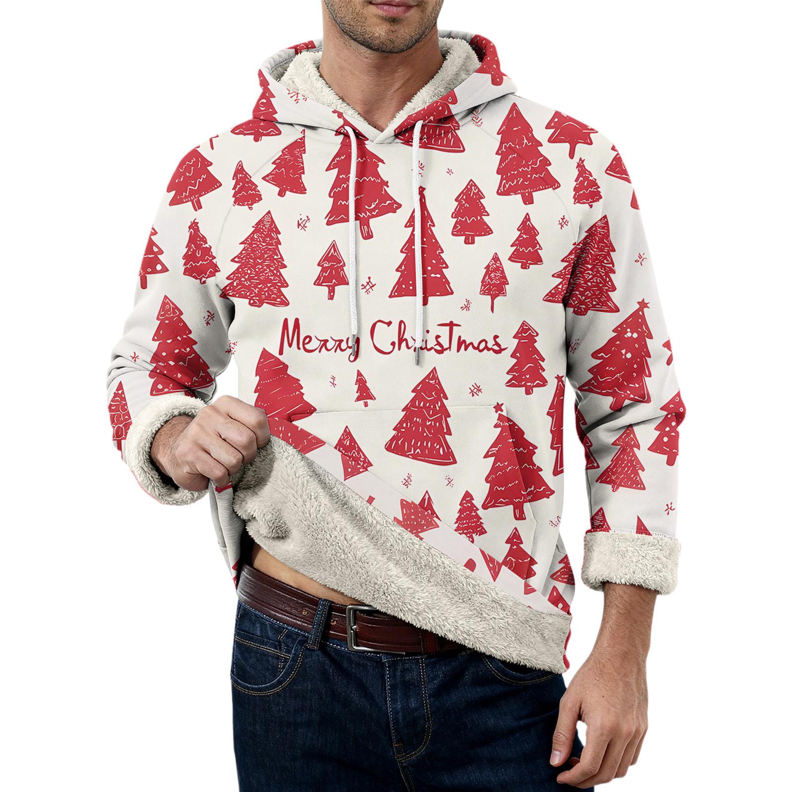 

Men s Casual Long-Sleeve Fleece Hoodie With Pockets S