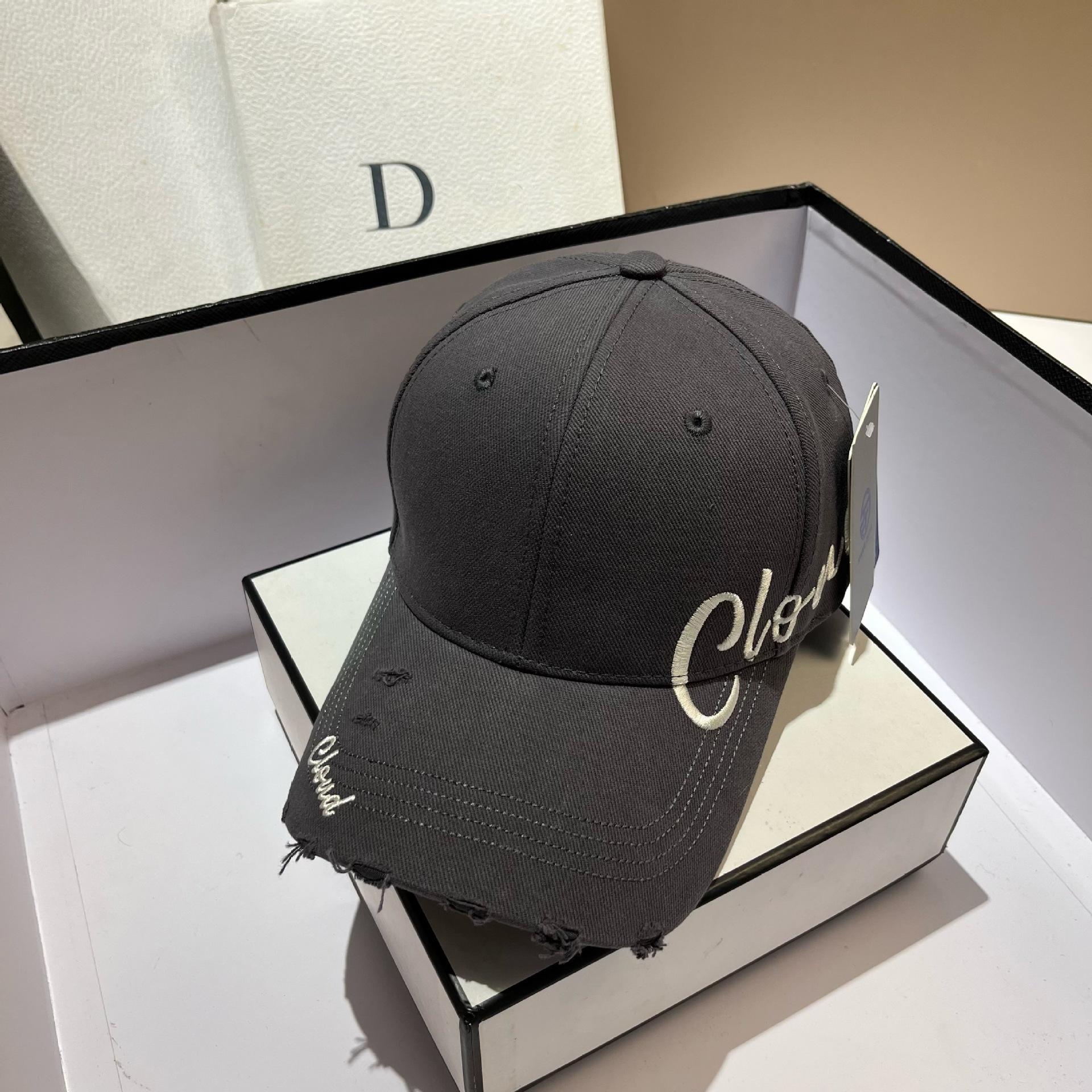 Three-Dimensional Embroidery Letter Cap Spring And Summer Design Ripped Baseball Cap Youth Versatile Casual Hat adjustable