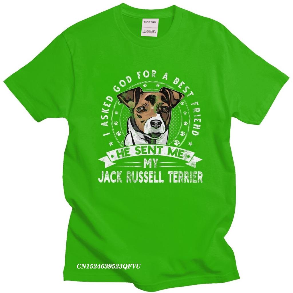 Grunge Style Jack Russell Terrier Men Camisas Men Casual Dog Friend Tshirt Distressed Print Premium Cotton Tee Camisas