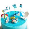 Summer Beach Vacation Party Cake Decor Hawaiian Theme  Swimming Circle Yellow Duck Kid Birthday Wedding Baby Shower Cake Plugin