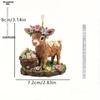1PC Easter Bunny Egg Acrylic Pendant Keychain Car Rearview Mirror Decoration Backpack Small Hanging Party Home Decor, Durable Acrylic Sign