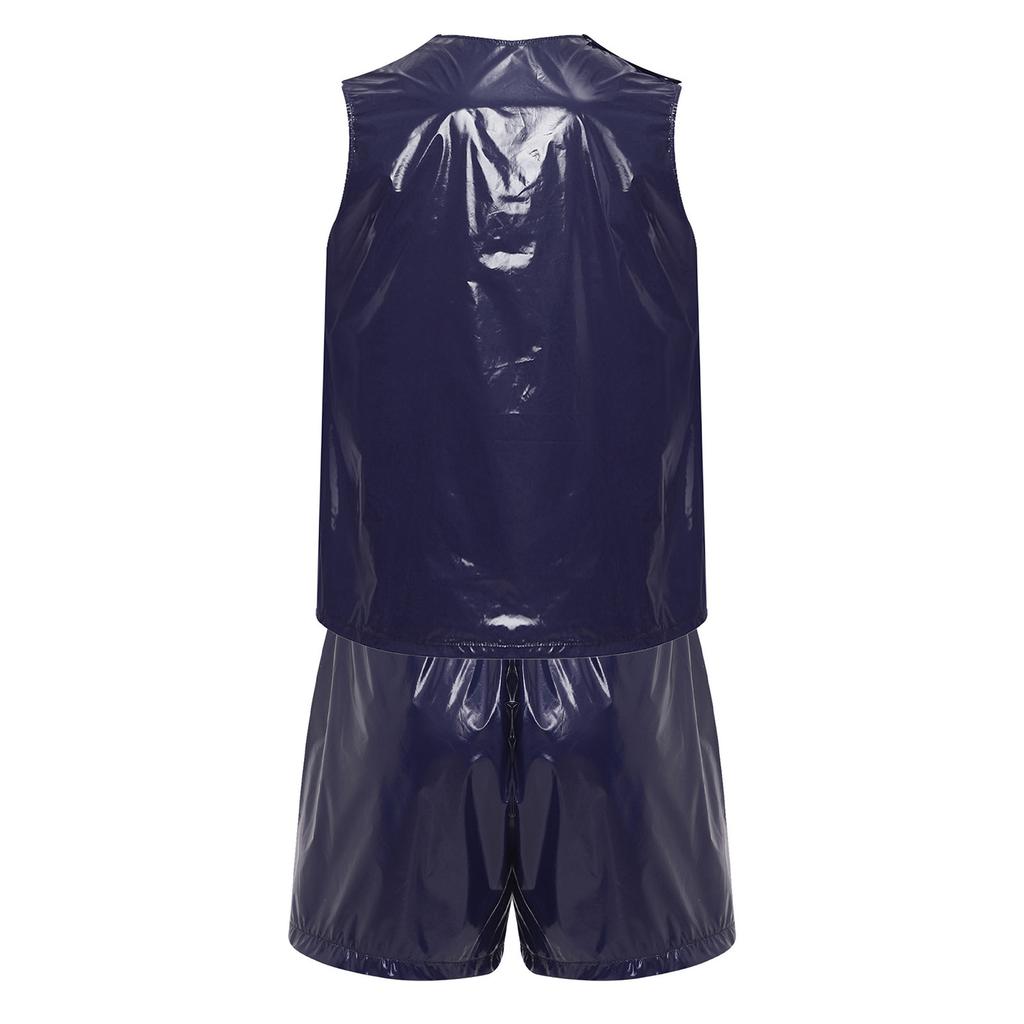 Traje de Sudoración Impermeable para Hombre S-3XL Top sin Mangas y Boxer con Cierre Lateral Ropa Deportiva Adaptativa para el Cuidado de Personas con Discapacidad