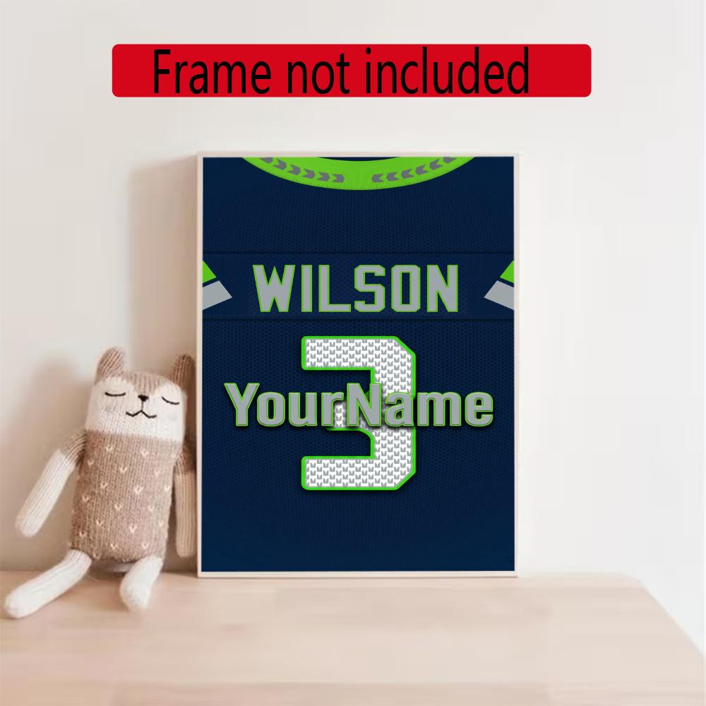 Seattle Seahawks Personalized Name Round Diamond Painting Kit Diamond Embroidery Painting Rhinestones Mosaic Frameless Handwork Decoration Arts