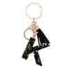 Lightweight Keychain Pendant, Sequins Star Letter A-Z Charm with Tassel, Gift Alphabet Initial Metal Keyring for Handbag Backpack Bag