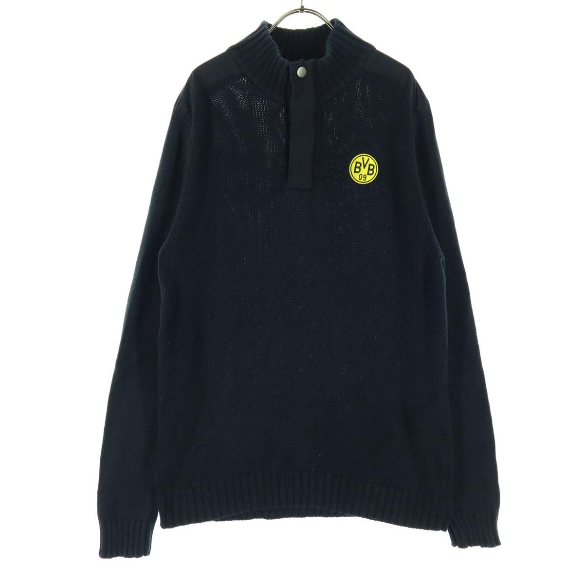 

Borussia Dortmund Long sleeve Half zip knit XL black Men s Used