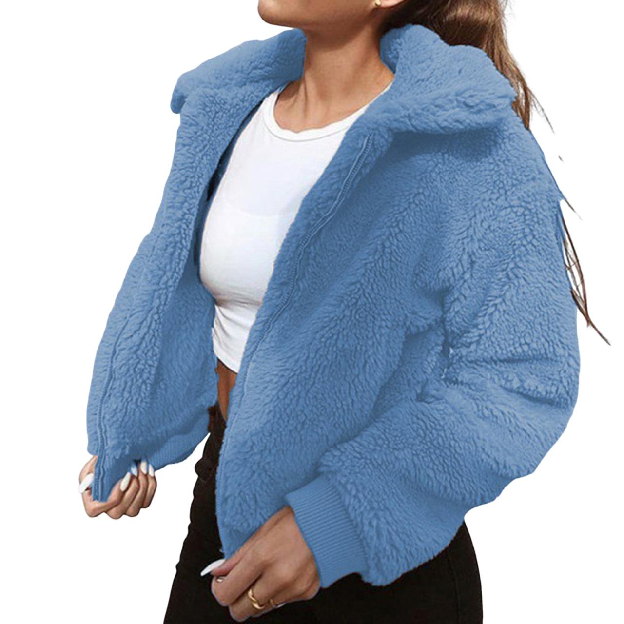 

Женский тренч свободного кроя однотонной расцветки XL синий