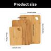 Set of 3 Double Sided Bamboos Chopping Boards Multipurpose Cutting Board for Meat Vegetables and Fruit Kitchen Tool