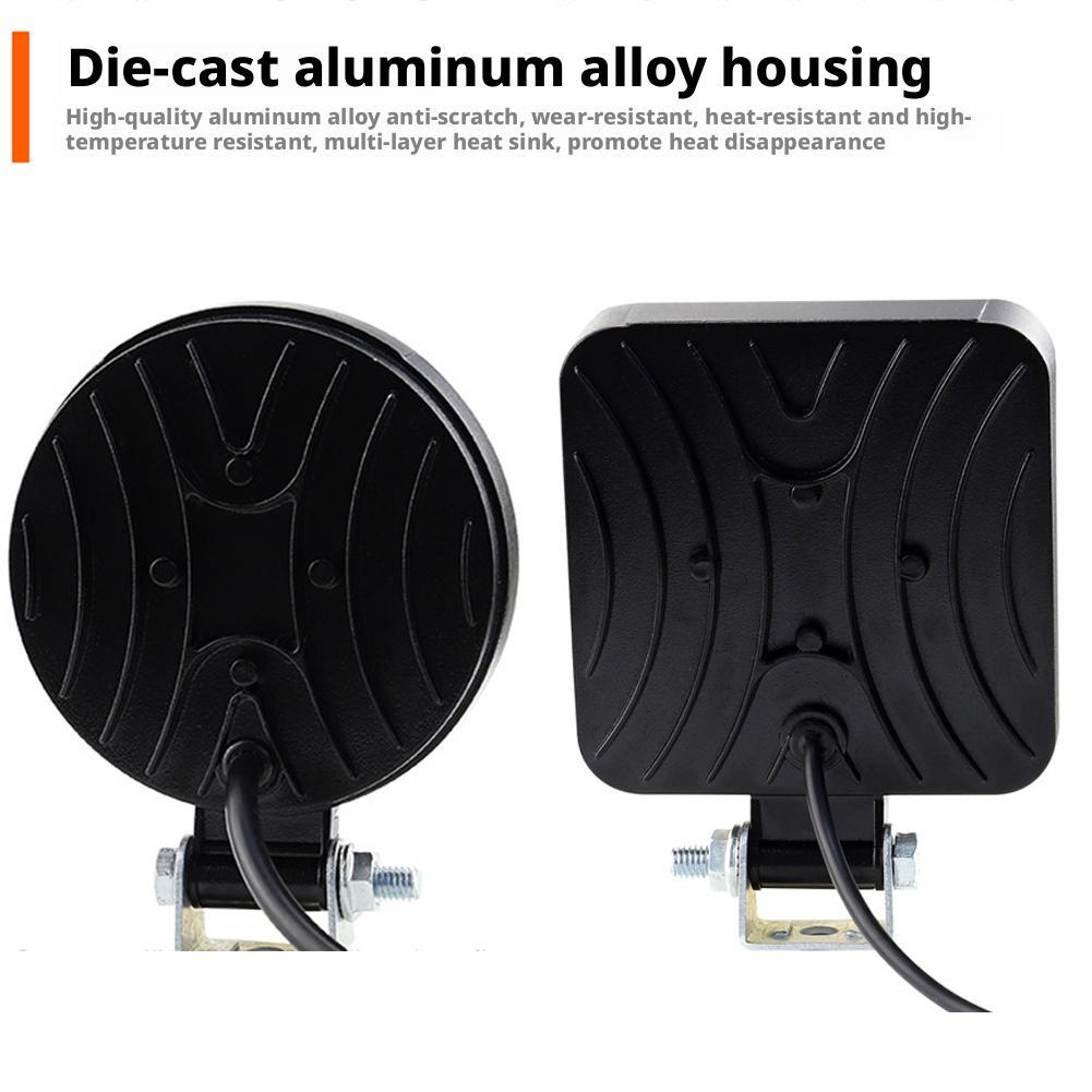 Mini Round 14-LED Spot Work Light Lamp 42W 12V/24V For Truck Off-Road Auxiliary Driving Fog Lamp Waterproof Engineering Light