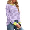 IHUASU Women's Fashion Casual O-Neck Long Sleeve Blouses & Shirts