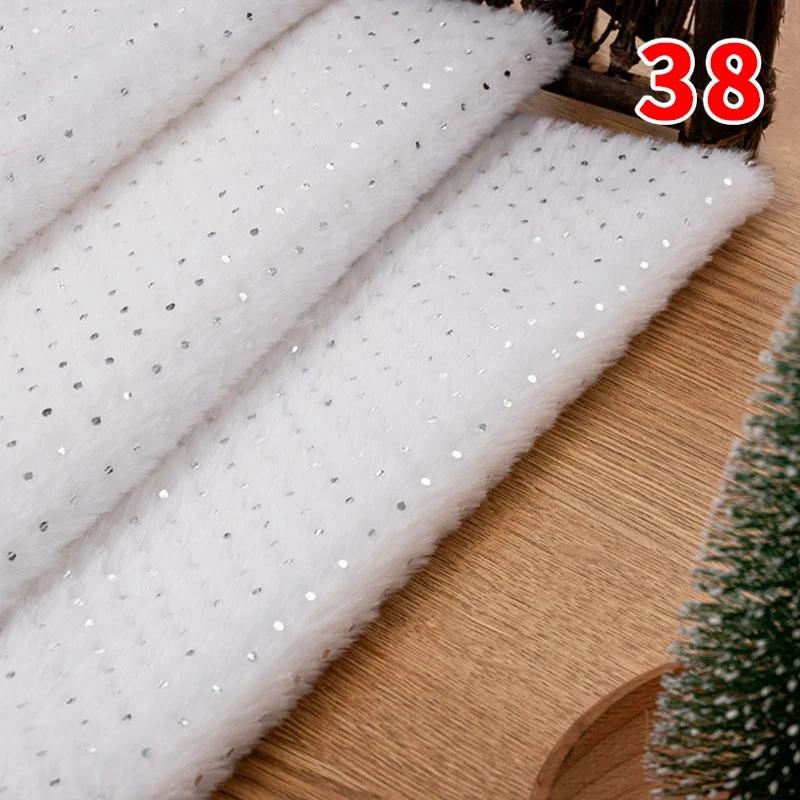 160X50Cm Pv Velvet Gilded Snowflake Velvet Fabric for Christmas Decoration Pillow Cover Women's Hoodie Handmade Diy Sewing Cloth