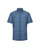 Dagseusyeocheu Polyester Blend No-Care Print Short Sleeve Dress Comfort Slim Fit Shirt_Dls1Shds250N1