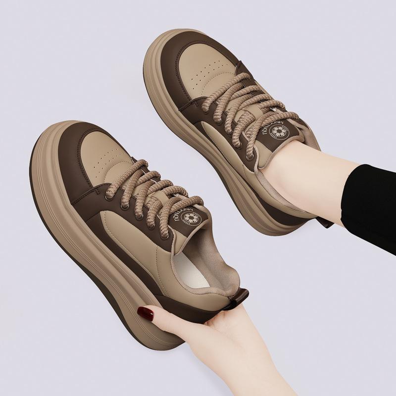 Internet Celebrity Hit Board Shoes, Women's Spring and Autumn New Thick-soled Heightening Women's Shoes, Casual Sports Versatile Shoes