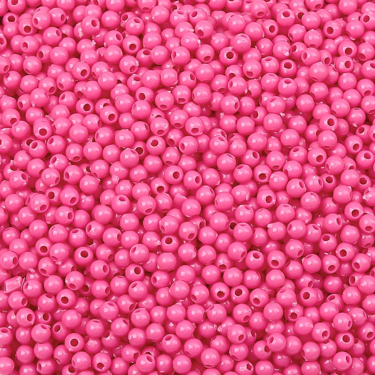 

900 шт. Акриловые бусины Однотонные Круглые Свободные Разделительные бусины для Изготовления Ювелирных Изделий DIY Браслеты Ожерелье фуксия