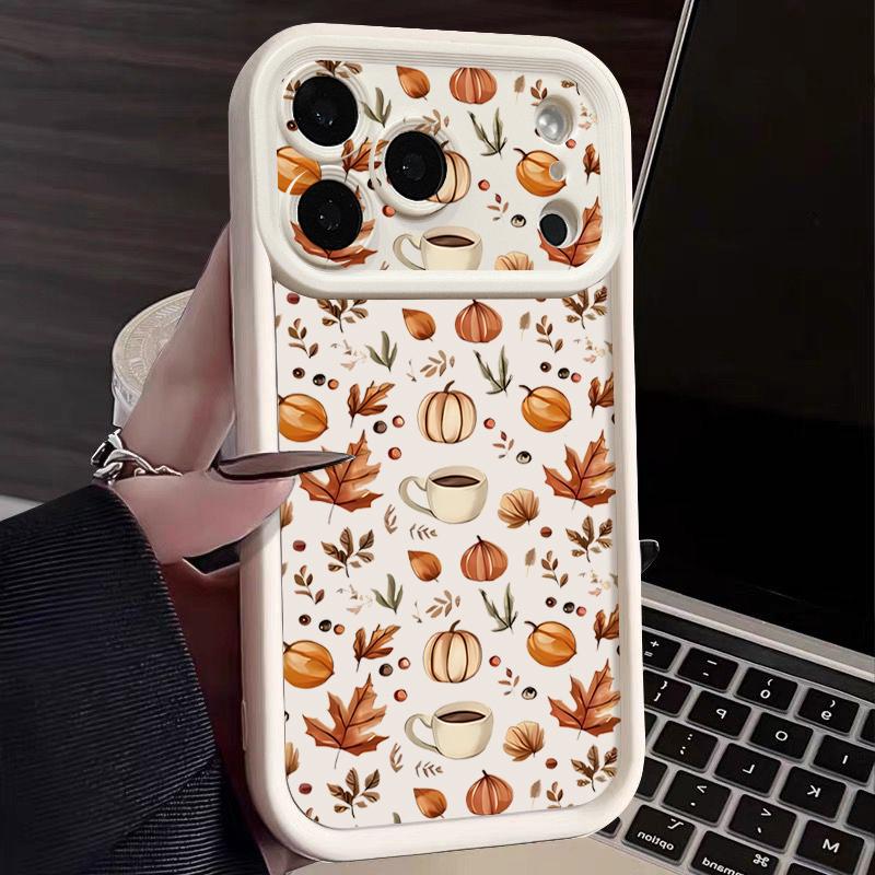 Mini Pumpkin Pattern Phone Case For iPhone 17 16e 15 16 Pro Max 14 16 Plus For iPhone Air 13 12 Pro Max 11 Soft Silicone Cover