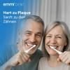 Metallic Electric Ultrasonic Toothbrush Ideal for Sensitive Teeth and Optimal Cleaning Without Up to 12 Days of Use emmi®-dent (Starter Set, White) -