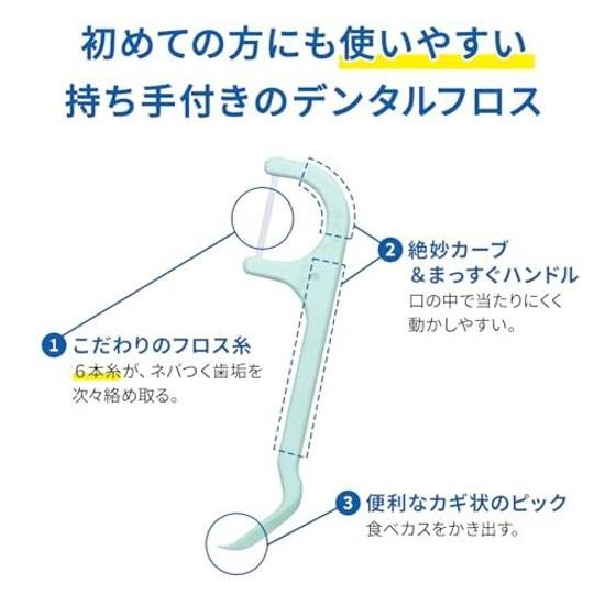 Dental floss picks 60 pieces (includes soft interdental brush sample)