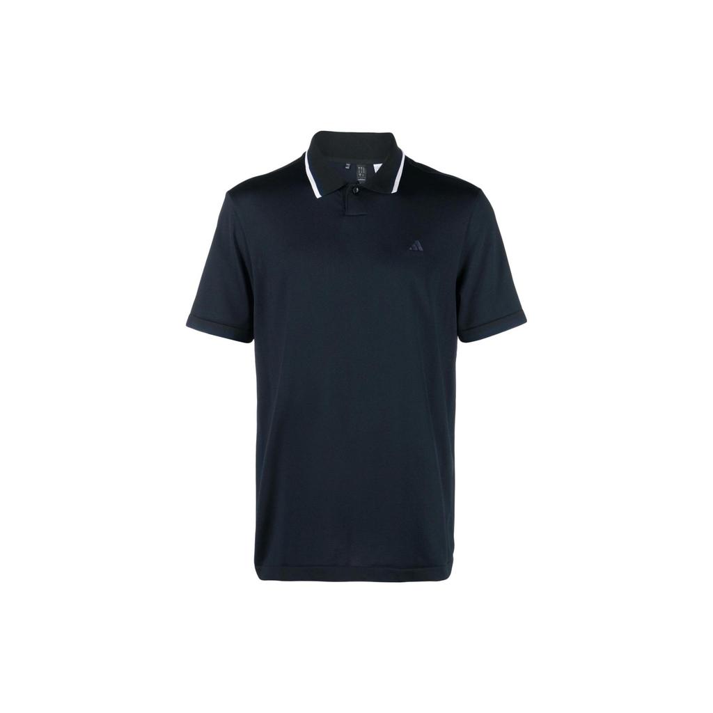Adidas Striped Detail Golf Polo Shirt Men Tops Navy-Blue IA6400