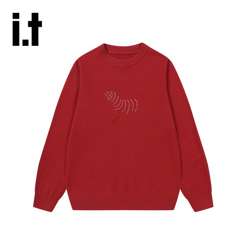 Izzue Unisex Retro Long-Sleeve Round Neck Sweater