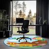 Hey Duggee Printed Round Rug Carpet Chair Rug Area Rug Entryway Doormats,for Office Chair Living Room Bedroom Kitchen Room.