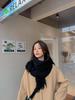 White Cashmere Scarf: Thickened, Solid Color, Versatile for Women & Men, Perfect for Autumn & Winter