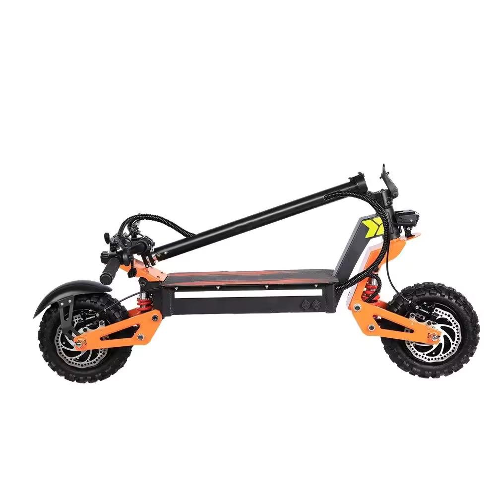 EU X5 E-Scooter 6000W 60V 38AH Off-Road Höchstgeschwindigkeit 85KMH Maximale Belastung 150kg Doppelmotor Faltbarer Elektroroller 85KM Reichweite pro Ladung