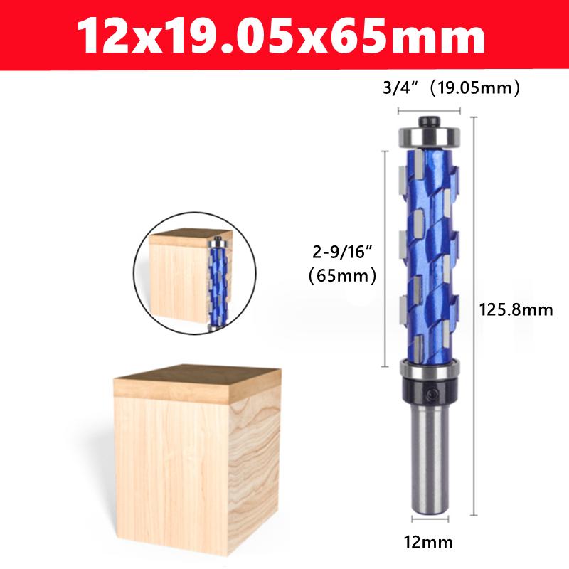 1pcs 12mm  Router Bit Flush Trim Double Bearing Solid Carbide Spiral Shank for Wood
