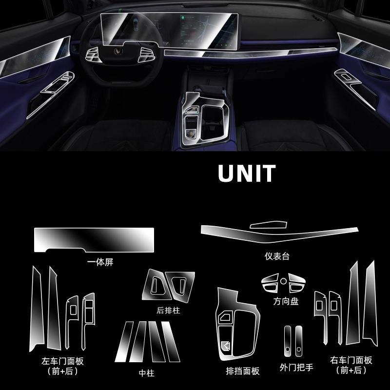 For changan UNIT UNI-T  2024 2025 Tpu Transparent Film Car Interior Sticker Center Console Navigation Screen Car Accessories