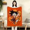 1PC Son Goku Patterned Flannel Blanket Suitable For All Seasons For Home Decor Warmth And Comfort Gifts Holiday Present