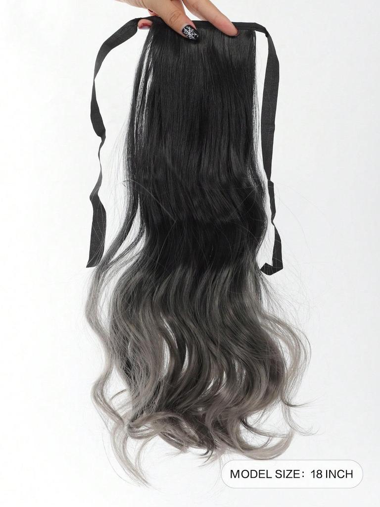 Synthetic Curly Ponytail Hair Multi-color Extensions Bandage Wrapped 18-inch Extension Ponytail For Women Daily Use