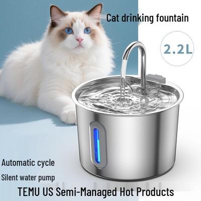 Automatischer Haustier-Trinkbrunnen aus Edelstahl für Katzen & Hunde – Leise, zirkulierende Hydrationsstation