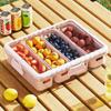 Clear Divided Serving Tray Plastic Seasoning Separator Box Portable Candy Organizer  for Home