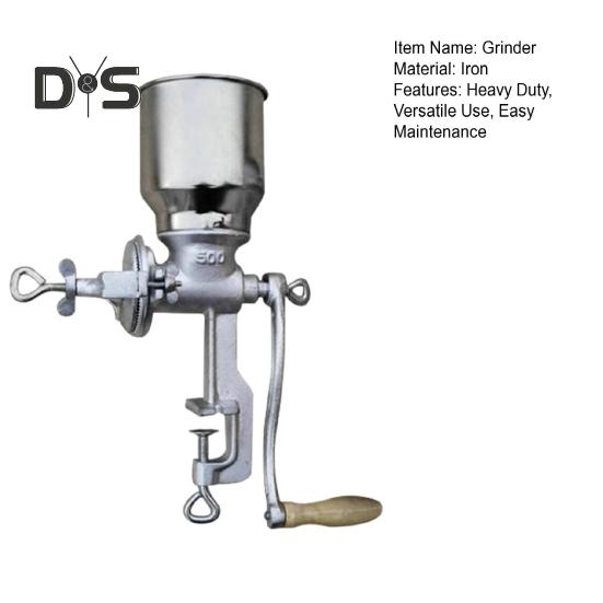 Manual Coffee Grinder Heavy Duty Hand Crank Grain Mill for Wheat Corn Pepper Cereals 3 Adjustable Grinding Sizes Removable Chamber Rust-Proof Hand