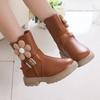 Girls Boots Versatile Flowers Cute Toddler Shoes Breatheable Simple Non-slip Children Fashion Boots