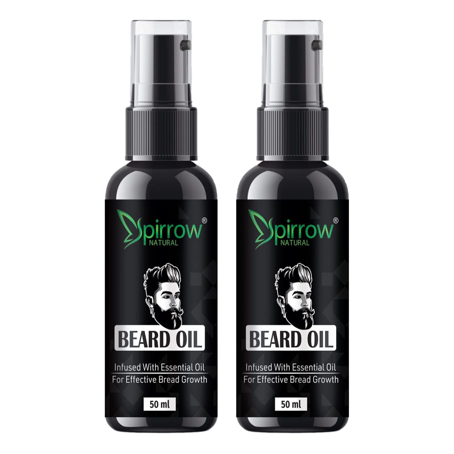 Spirrow NATURAL 50 мл Масло для бороды для мужчин, Масло для бороды, масло для бороды, масло для бороды мужчины, Масло для бороды для мальчиков, Масло для бороды для взрослых (Пакет из 2)